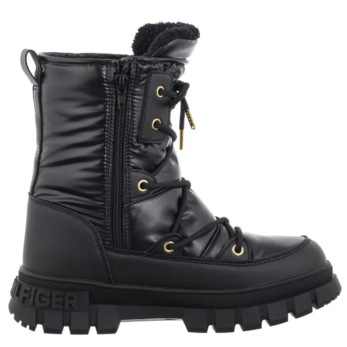 Śniegowce Tommy Hilfiger Fur Boot Black T3A5-33610-1695999 – zdjęcie 3