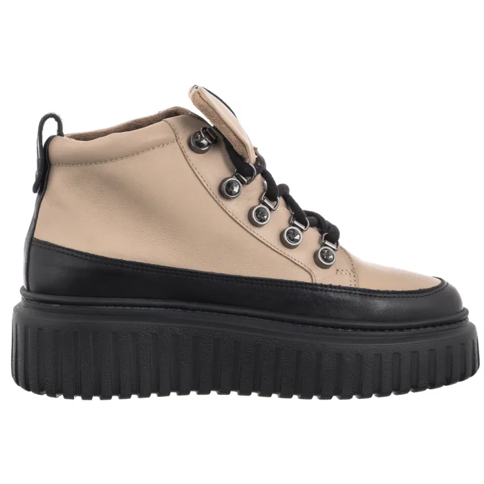 Sneakersy Nessi Czarne+Beżowe 24666 – zdjęcie 3