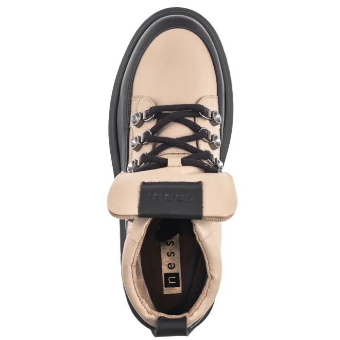 Sneakersy Nessi Czarne+Beżowe 24666 – zdjęcie 6