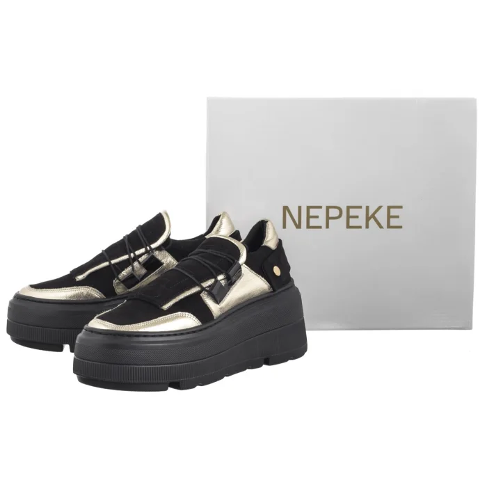 Półbuty Nepeke Selva Black/Gold – zdjęcie 8