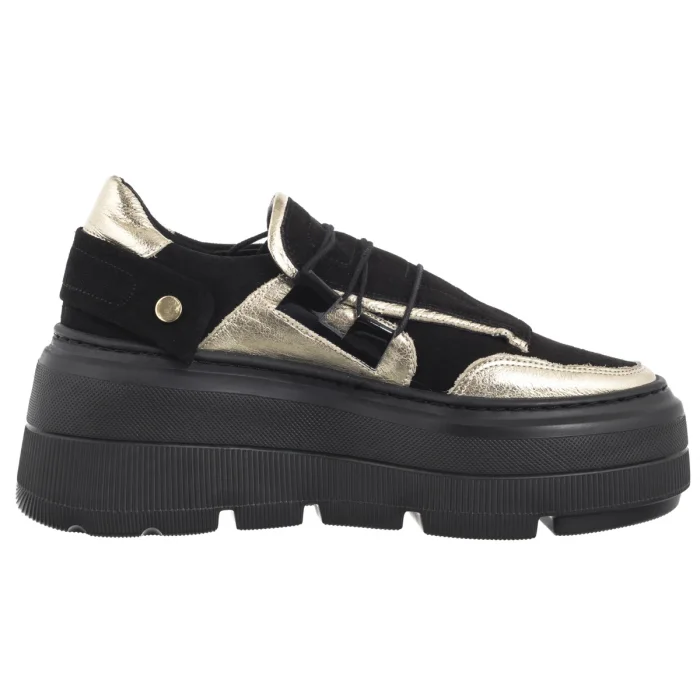 Półbuty Nepeke Selva Black/Gold – zdjęcie 3