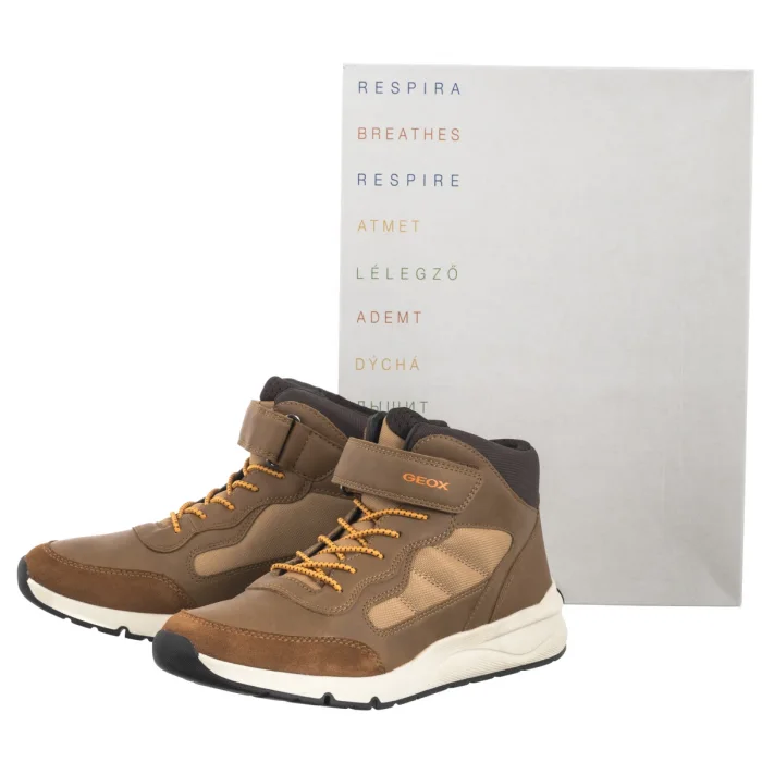 Trzewiki Geox J Rooner B. E - Wax.Syn+Nylon Cognac J46H0E 0MEFU C6001 – zdjęcie 8