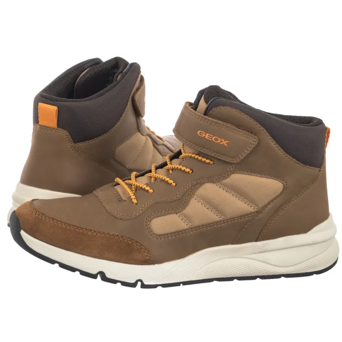Trzewiki Geox J Rooner B. E - Wax.Syn+Nylon Cognac J46H0E 0MEFU C6001 – zdjęcie 1