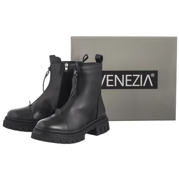 Botki Venezia Czarne H016LEBLOBB045 – zdjęcie 8