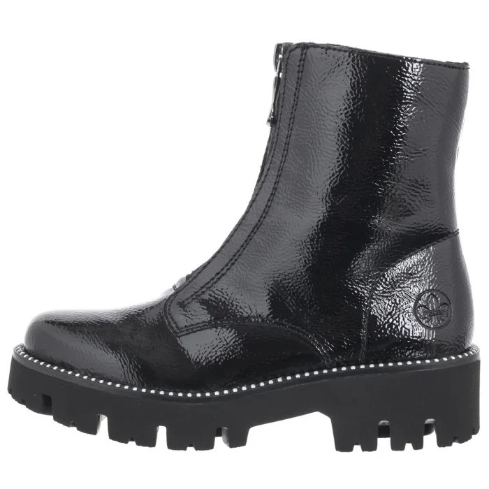 Botki Rieker Czarne Lakierowane Y3351-00 Black – zdjęcie 2