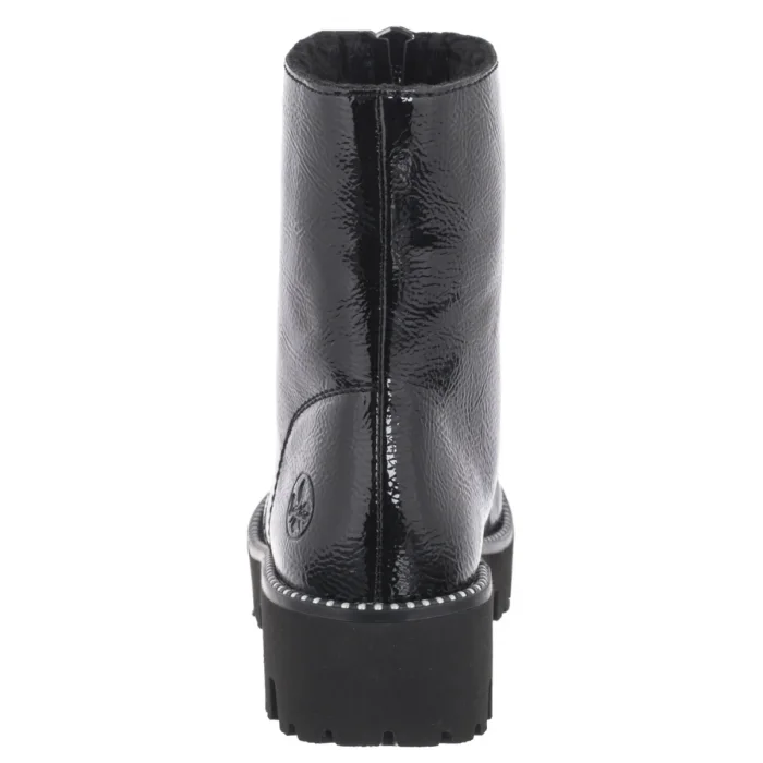 Botki Rieker Czarne Lakierowane Y3351-00 Black – zdjęcie 5