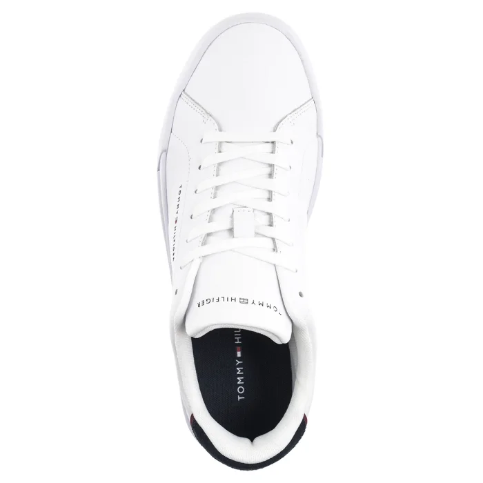 Sneakersy Tommy Hilfiger TH Court Lth Detail Ess White/Desert Sky FM0FM05367 0LD – zdjęcie 7