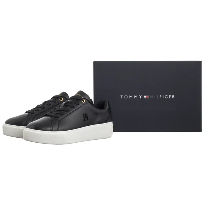 Sneakersy Tommy Hilfiger TH Platform Court Sneaker Black FW0FW08614 BDS – zdjęcie 9