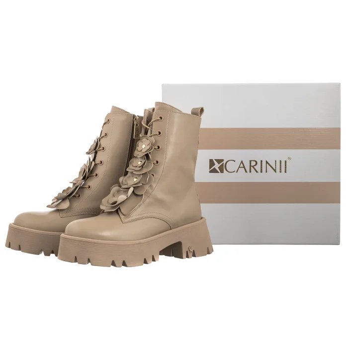 Botki Carinii Beżowe B10027-S46-000-000-E55 – zdjęcie 8