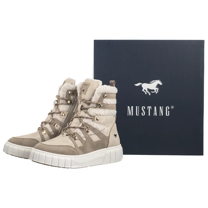 Botki Mustang Beżowe 1446-603-4 – zdjęcie 8