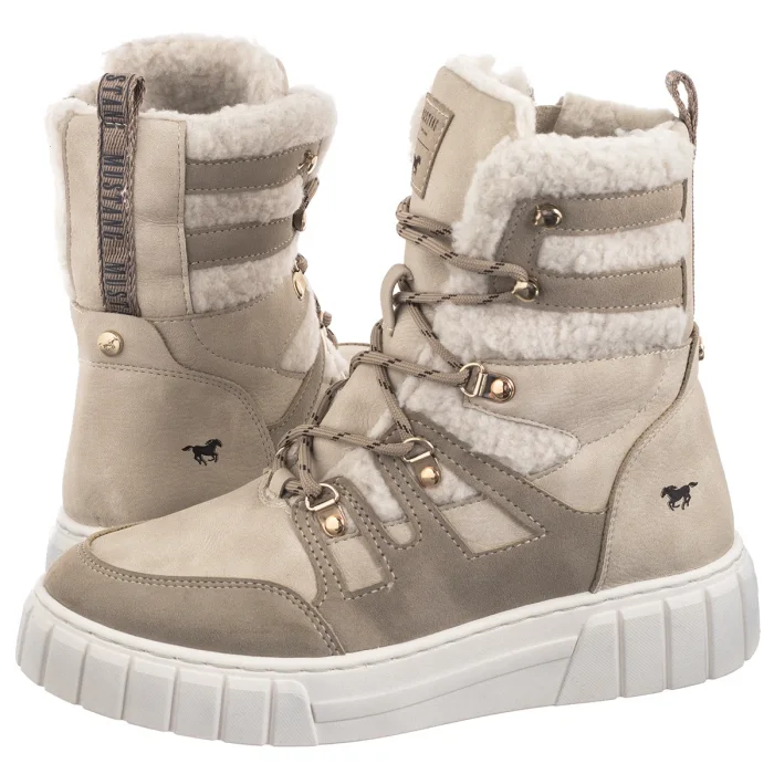 Botki Mustang Beżowe 1446-603-4 – zdjęcie 1