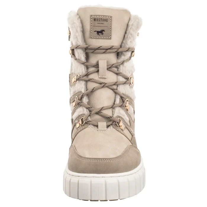 Botki Mustang Beżowe 1446-603-4 – zdjęcie 4