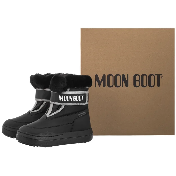 Śniegowce Moon Boot MB Jr Park Strap Black 80D3440030  – zdjęcie 8