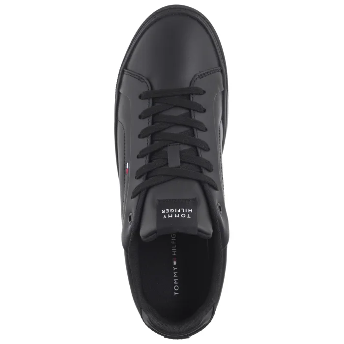 Sneakersy Tommy Hilfiger Icon Court Lth Flag Ess Black FM0FM05317 BDS – zdjęcie 7