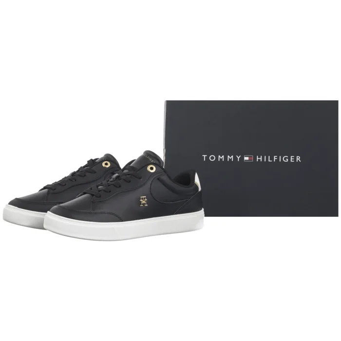 Sneakersy Tommy Hilfiger Essential Chic Court Sneaker Black FW0FW08322 BDS – zdjęcie 9