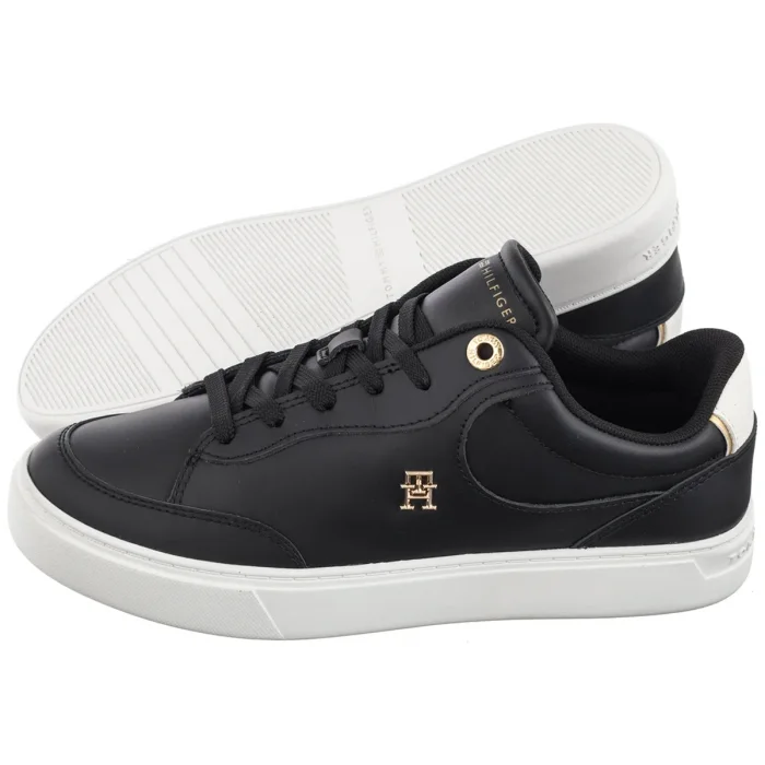 Sneakersy Tommy Hilfiger Essential Chic Court Sneaker Black FW0FW08322 BDS – zdjęcie 1