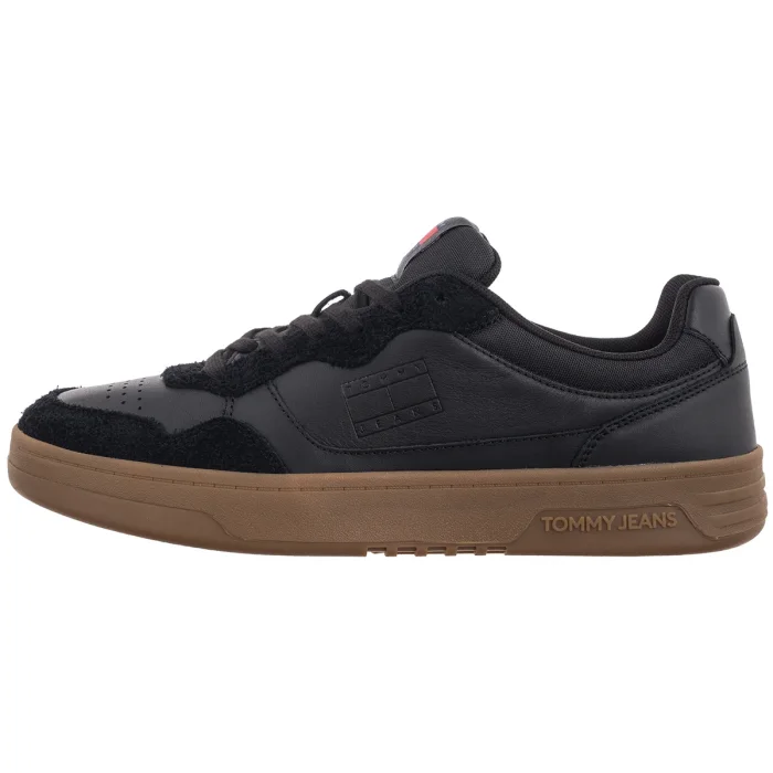 Sneakersy Tommy Hilfiger Tjm Cupsole Leather Mix Black EM0EM01566 BDS – zdjęcie 3