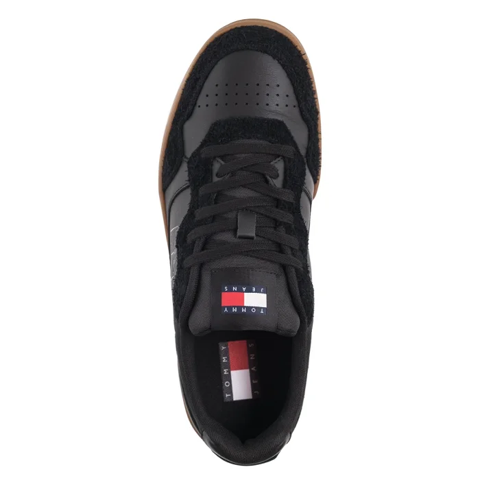 Sneakersy Tommy Hilfiger Tjm Cupsole Leather Mix Black EM0EM01566 BDS – zdjęcie 7