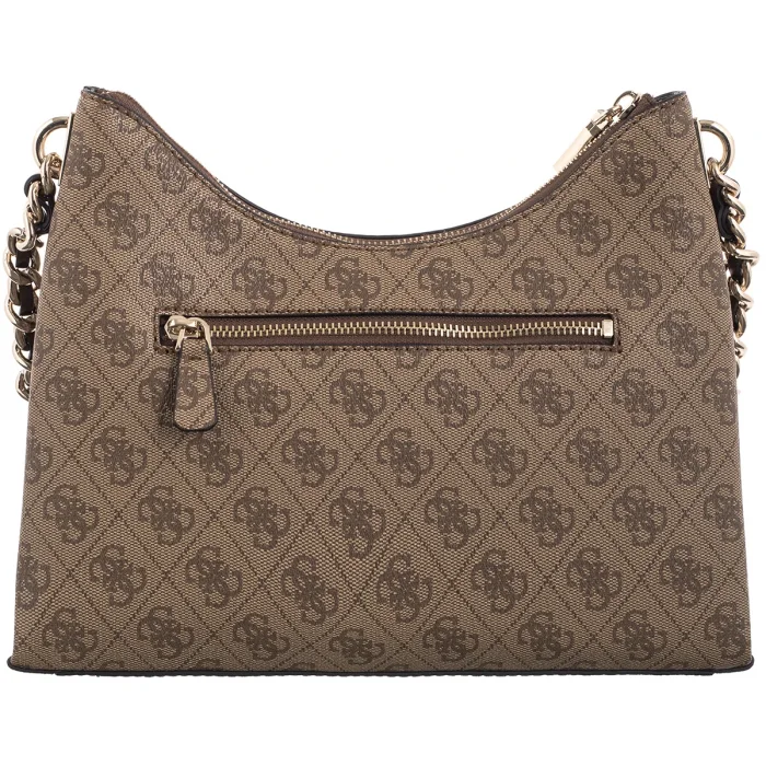 Torebka Guess Izzy Top Zip Shoulder Bag HWSG86 54010 Latte Logo/Brown – zdjęcie 2