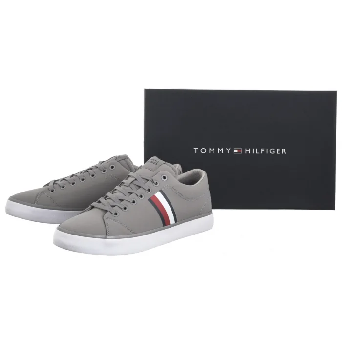 Tenisówki Tommy Hilfiger TH Hi Vulc Low Core Stripes Mesh Universal Grey FM0FM05393 PRY – zdjęcie 9