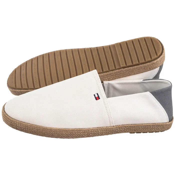 Espadryle Tommy Hilfiger Hilfiger Espadrille Core Textile Ecru FM0FM05353 YBL – zdjęcie 1