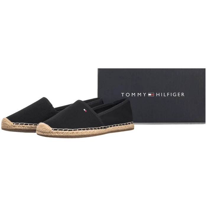 Espadryle Tommy Hilfiger Flag Canvas Espadrille Black FW0FW08541 BDS – zdjęcie 9
