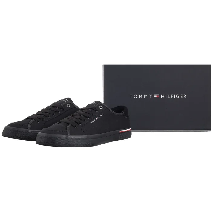 Tenisówki Tommy Hilfiger Core Corporate Vulc Canvas Black FM0FM05398 BDS – zdjęcie 9