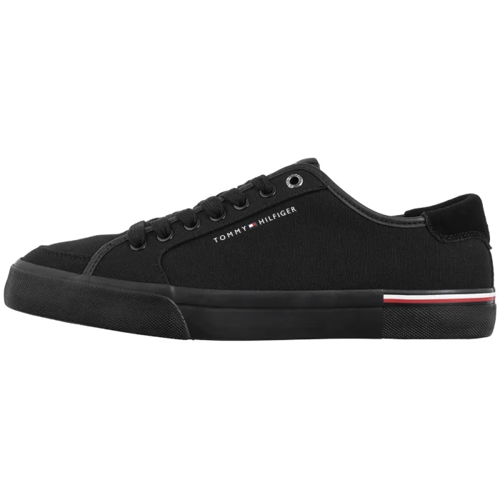 Tenisówki Tommy Hilfiger Core Corporate Vulc Canvas Black FM0FM05398 BDS – zdjęcie 3