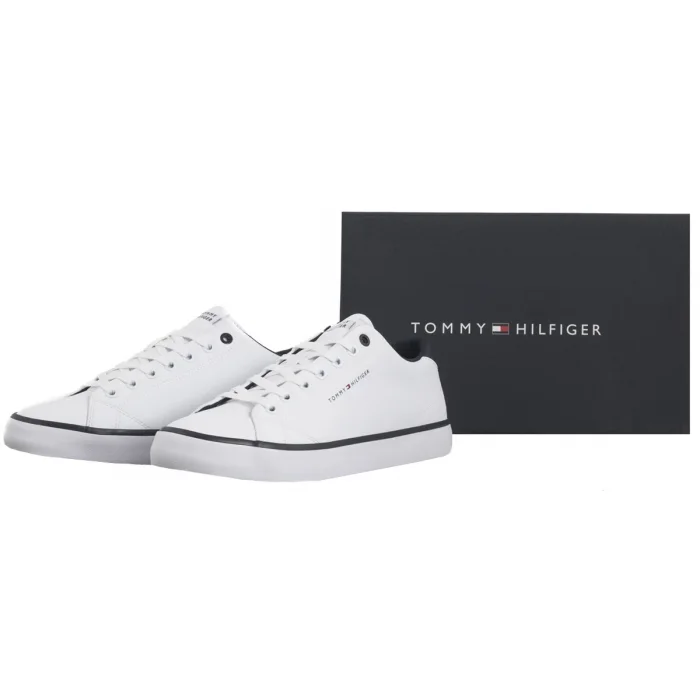Buty Tommy Hilfiger TH Hi Vulc Core Low Leather White FM0FM05041 YBS – zdjęcie 9