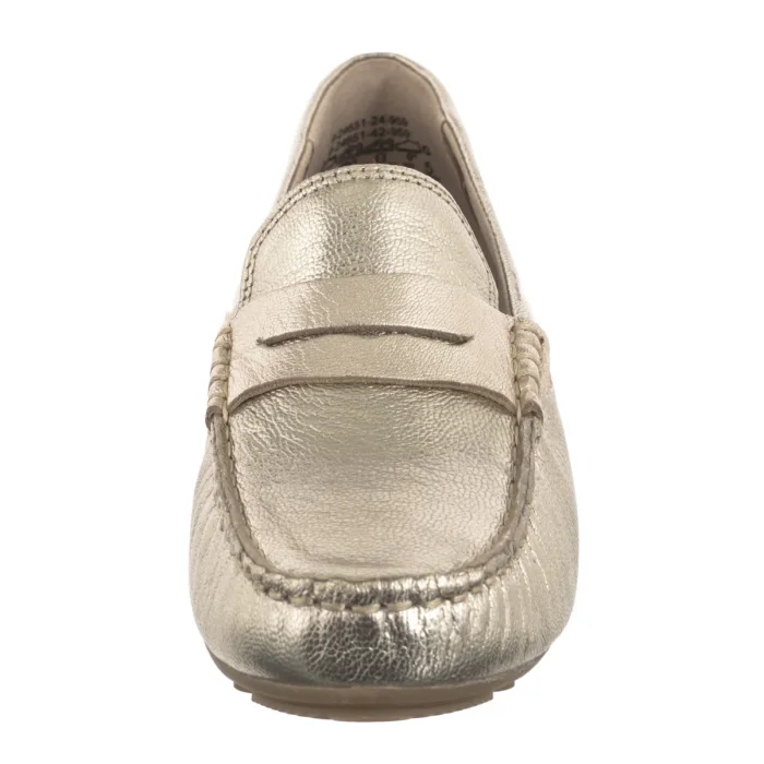 Mokasyny Caprice Złote 9-24651-42 959 Platin Metal – zdjęcie 4