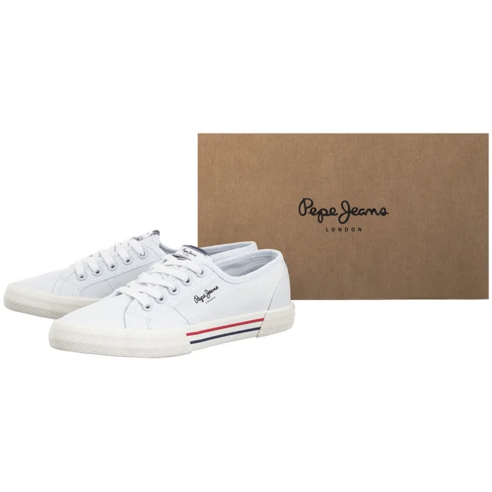 Tenisówki Pepe Jeans Brady Basic W White PLS31287 800 – zdjęcie 8