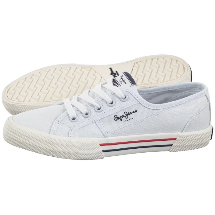 Tenisówki Pepe Jeans Brady Basic W White PLS31287 800 – zdjęcie 1