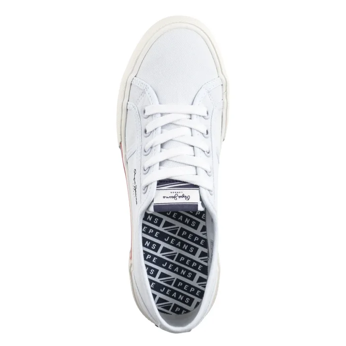Tenisówki Pepe Jeans Brady Basic W White PLS31287 800 – zdjęcie 6