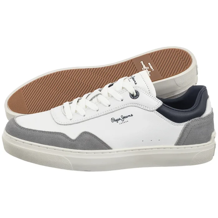 Półbuty Pepe Jeans Camden Collar M White PMS00046 800 – zdjęcie 1