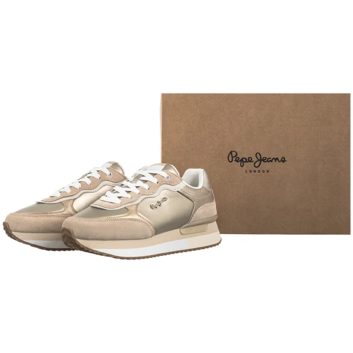 Sneakersy Pepe Jeans Rusper Shine Sand Beige PLS60033 847 – zdjęcie 8
