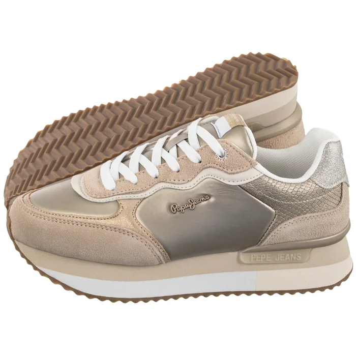 Sneakersy Pepe Jeans Rusper Shine Sand Beige PLS60033 847 – zdjęcie 1