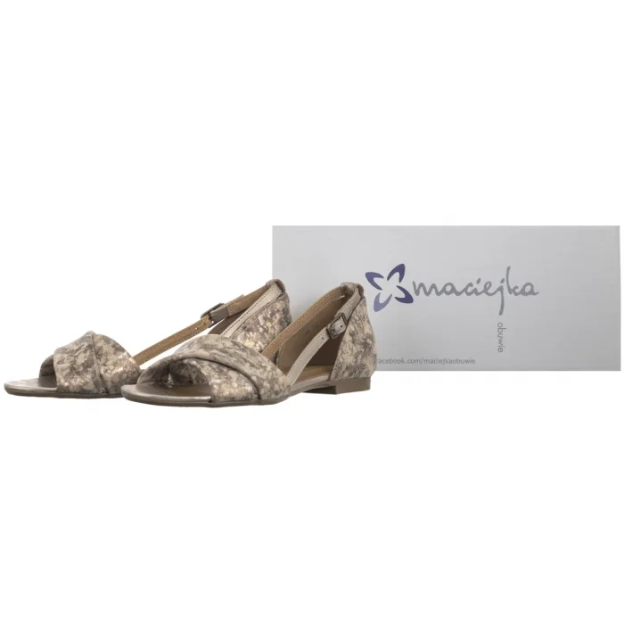 Sandały Maciejka Złote 04614-25/00-5 – zdjęcie 8