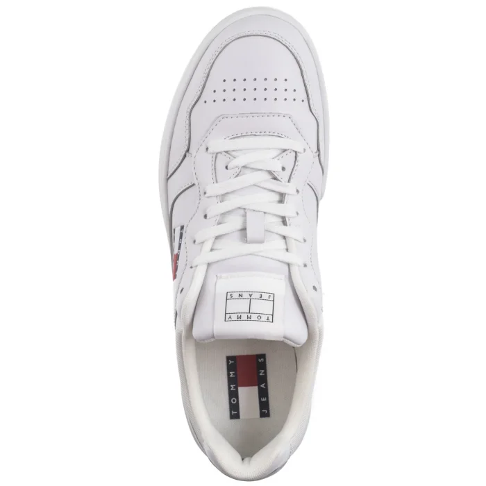 Sneakersy Tommy Hilfiger Tjm Cupsole Leather Ess White EM0EM01443 YBR – zdjęcie 7