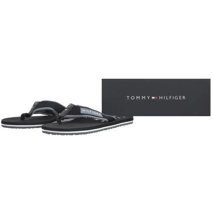 Japonki Tommy Hilfiger Patch Hilfiger Beach Sandal Black FM0FM05435 BDS – zdjęcie 9