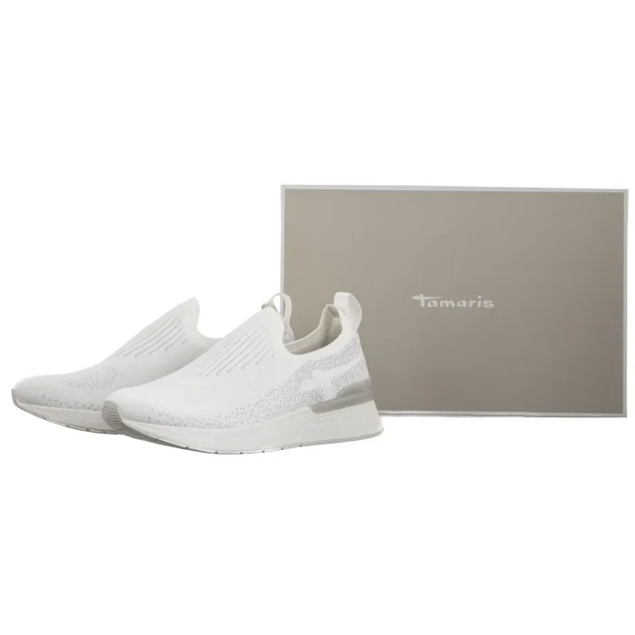 Sneakersy Tamaris Białe 1-24752-44 171 White/Silver – zdjęcie 7