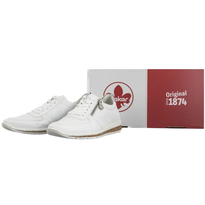 Sneakersy Rieker Białe N5127-80 White – zdjęcie 8