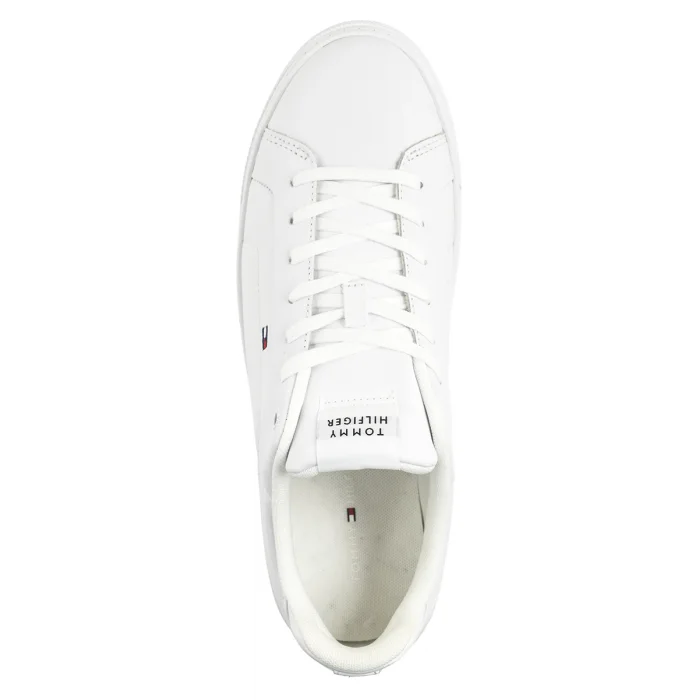 Sneakersy Tommy Hilfiger Icon Court Lth Flag Ess White FM0FM05317 YBS – zdjęcie 7