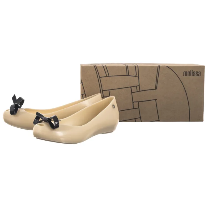 Baleriny Melissa Ultragirl Bow III AD 33891/AM782 Beige/Black – zdjęcie 8