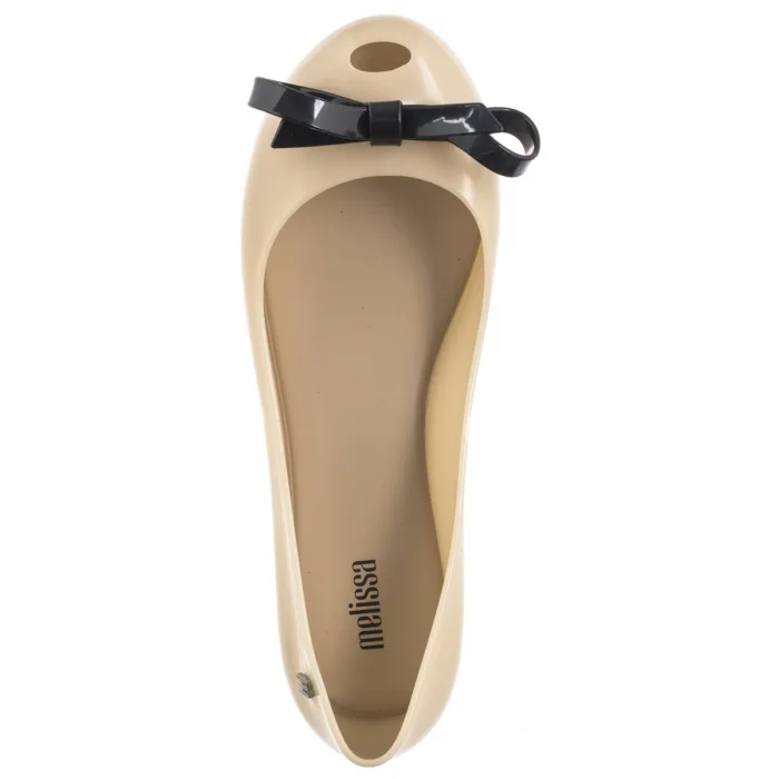 Baleriny Melissa Ultragirl Bow III AD 33891/AM782 Beige/Black – zdjęcie 6