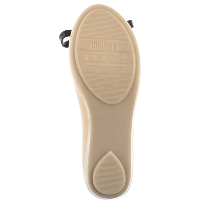 Baleriny Melissa Ultragirl Bow III AD 33891/AM782 Beige/Black – zdjęcie 7
