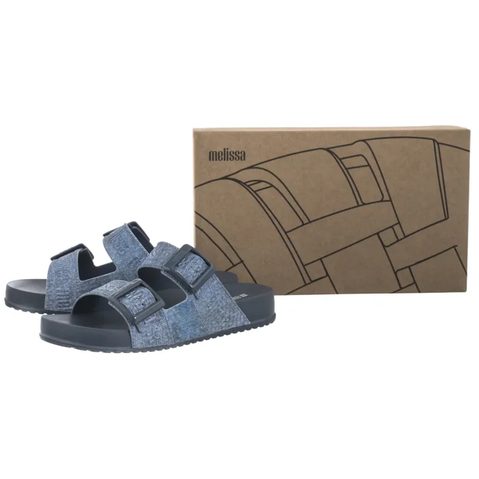 Klapki Melissa Cozy M Lover Slide Den 36146/BG680 Jeans Blue – zdjęcie 8