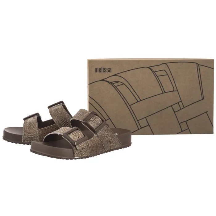 Klapki Melissa Cozy M Lover Slide Den 36146/BG682 Brown Jeans – zdjęcie 8