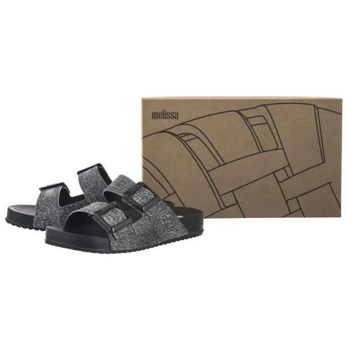 Klapki Melissa Cozy M Lover Slide Den 36146/BG681 Black Jeans – zdjęcie 8