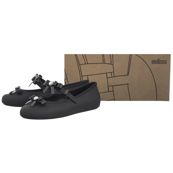 Baleriny Melissa Soft Ballerina Bow AD 35971/BE619 Black – zdjęcie 8