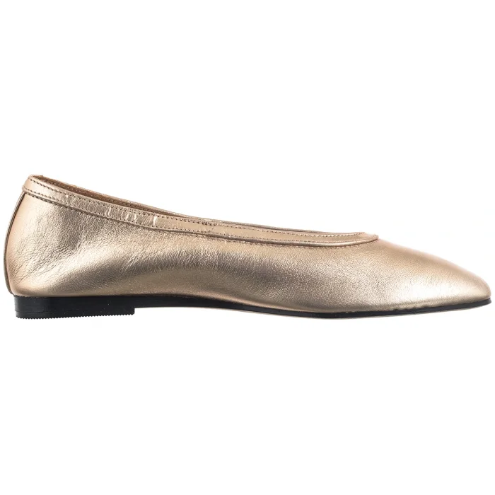 Baleriny Tommy Hilfiger Soft Metal Lthr Ballerina No Bow Gold FW0FW08601 0HS – zdjęcie 4